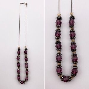 VTG Purple Beaded Necklace